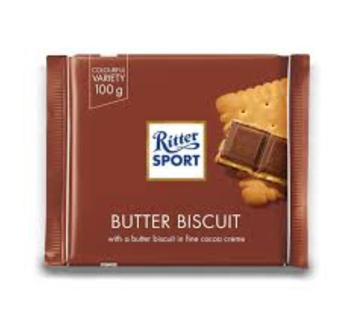 RITTER SPORT BUTTER BISCUIT CHOCOLATE 100G